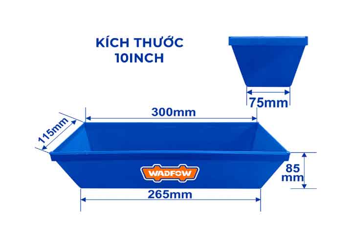 10" Khay trộn vữa Wadfow WNQ1330