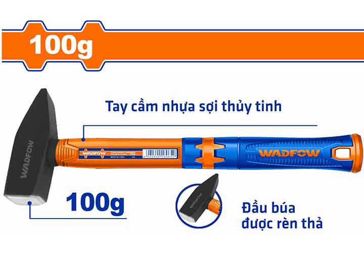 100g Búa cơ khí cán nhựa cao su Wadfow WHM1301