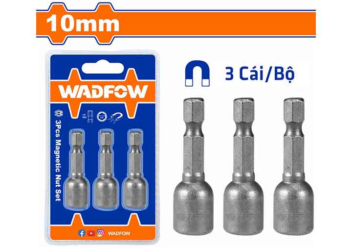 10mm Bộ 3 mũi bắn tôn dài 48mm Wadfow WWR1K10