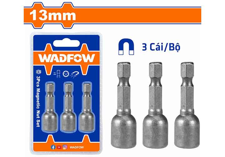 13mm Bộ 3 mũi bắn tôn dài 48mm Wadfow WWR1K13