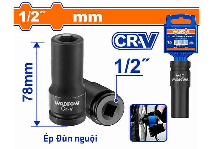 14mm Đầu tuýp dài 1/2" Wadfow WMS3214