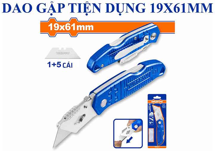 19x61mm Dao rọc gấp gọn Wadfow WSK9419