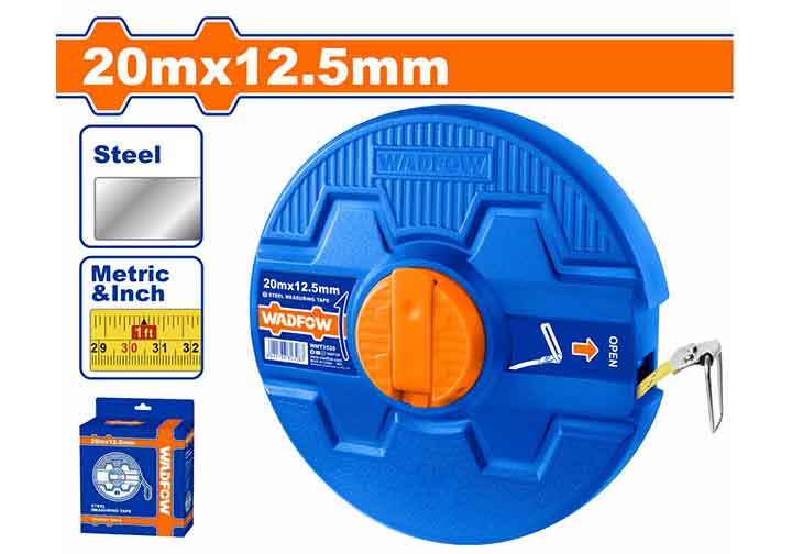 20mx12.5mm Thước cuộn thép hệ inch và mét Wadfow WMT3520