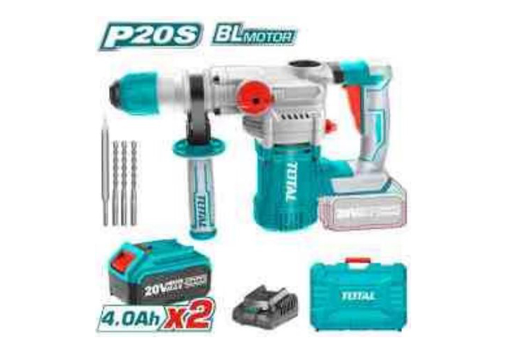 20V Bộ máy khoan búa (đục bê tông) dùng pin Total TRHLI202882