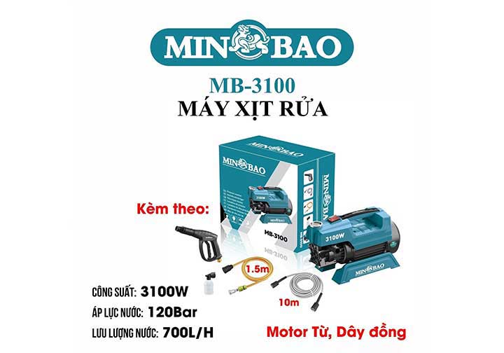 3100W Máy xịt rửa Minbao MB-3100