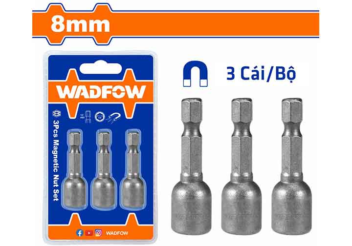 8mm Bộ 3 mũi bắn tôn dài 48mm Wadfow WWR1K08