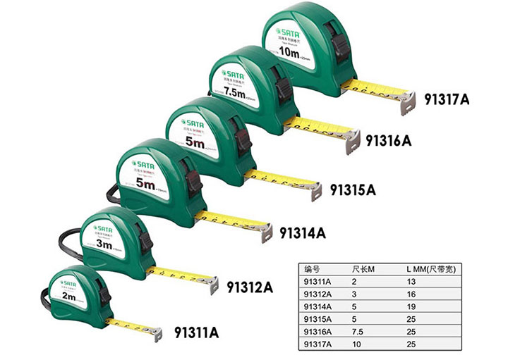 10m Thước cuộn thép Sata 91-317A (91317A)